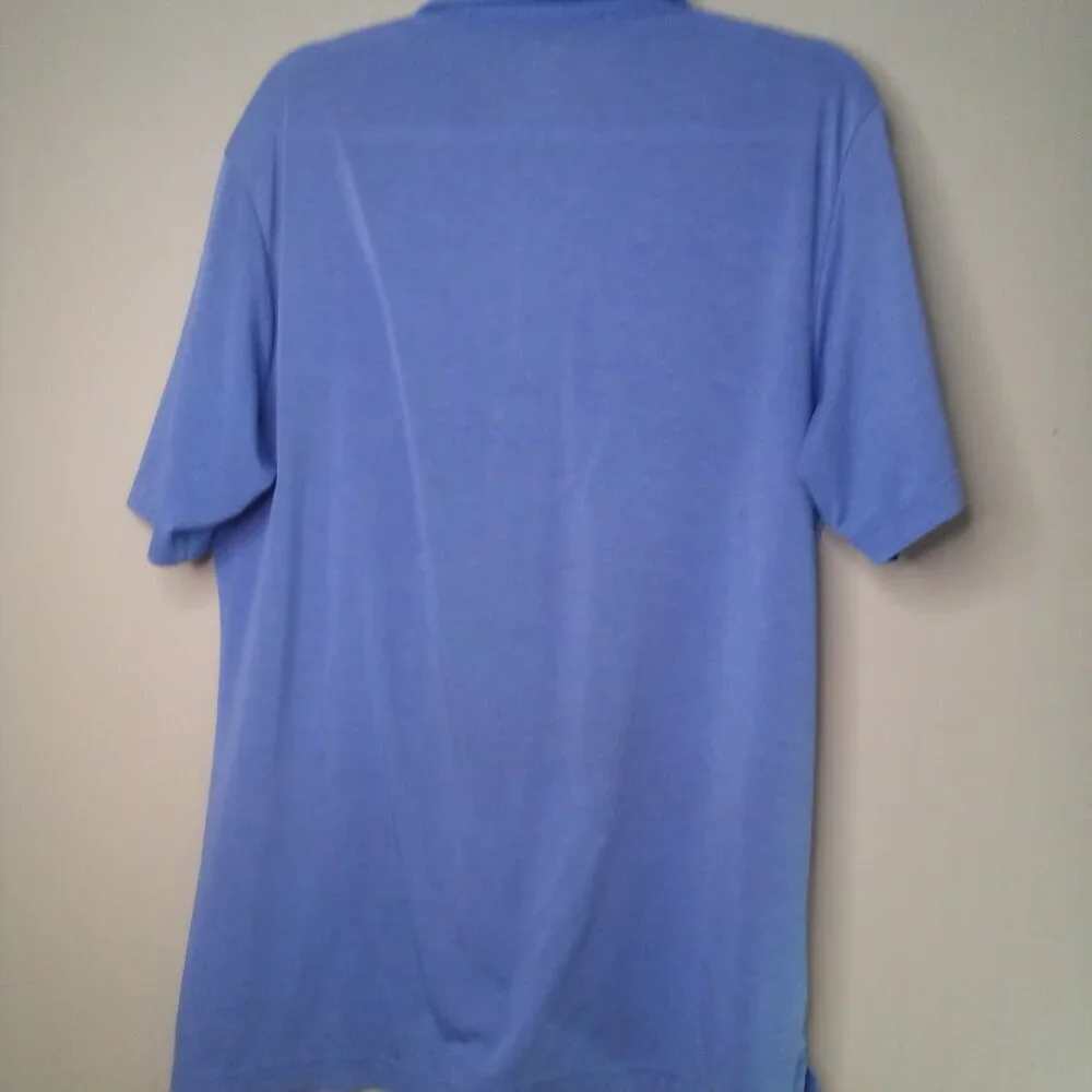 Adidas Polo Shirt Men M Mountaintop Golf Short Sleeve Blue